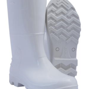 Bota PVC cano médio branca marca Kadesh
