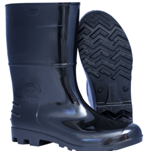 Bota PVC cano médio preta marca Kadesh