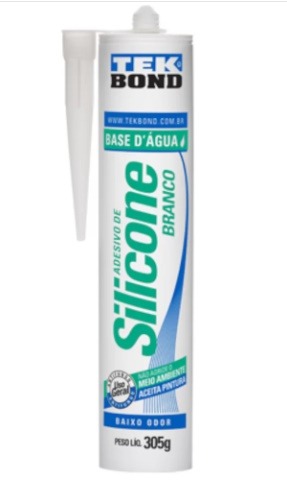 Silicone a base d'agua 305g branco 280ml marca Tek Bond