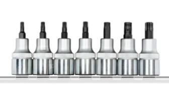 Jogo soquete torx de encaixe 1/2’’ t20-t50 7 peças marca Gedore red