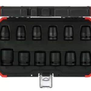 Jogo soquete R63003012 impacto encaixe ½’’ 12 peças marca Gedore red