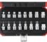 Jogo soquete R68003016 torx encaixe ½’’ e10-e24 / t30-t70 16 peças marca Gedore red