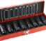 Jogo soquete de impacto longo sextavado encaixe ½’’ ref. 507 marca Robust