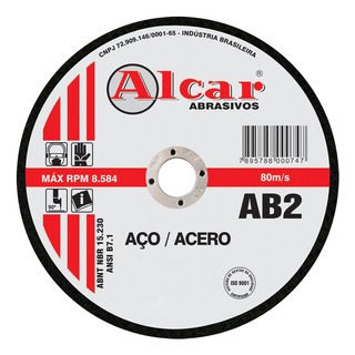 Disco corte 2t 9'' marca Alcar