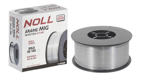 Arame solda mig 0.8mm c/ 1kg marca Noll
