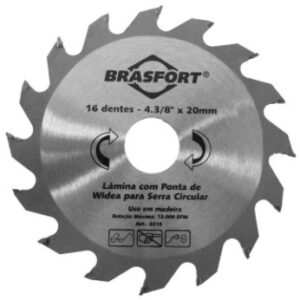 Disco serra circular widea 4.3/8  16dt. marca Brasfort